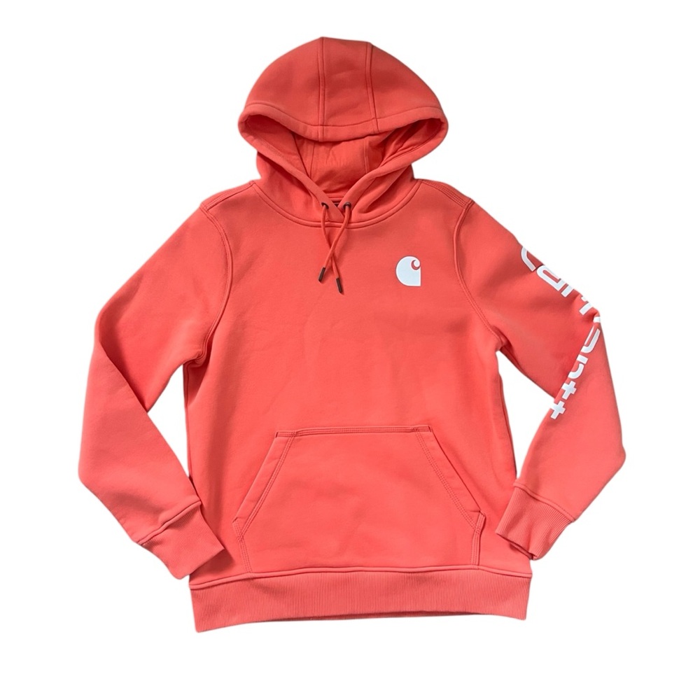 Carhartt Hoodie Women’s Peach/Salmon Sweatshirt Relaxed Fit Size M